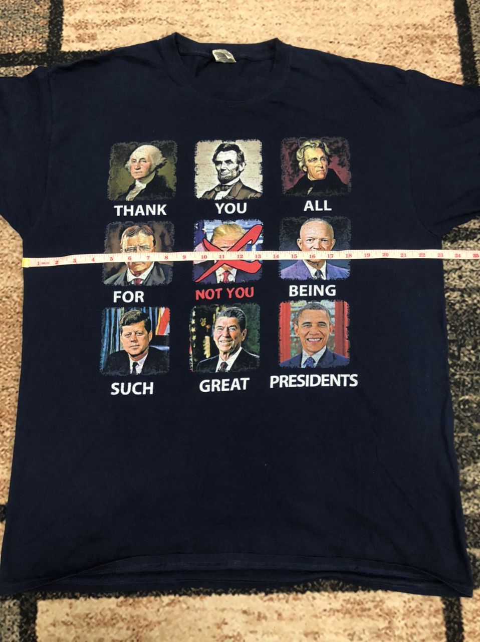 Fruit Of The Loom RARE World PRESIDENT'S Shirt Size US XL / EU 56 / 4 - 15 Thumbnail