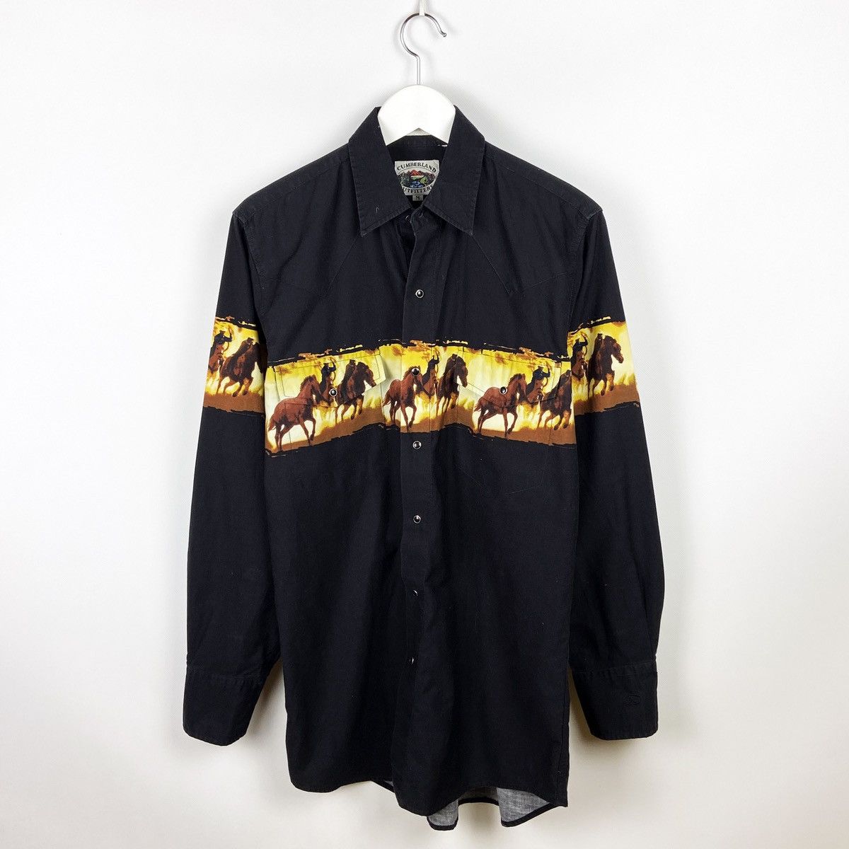 Vintage Vintage 90s Western Horses Cumberland Outfitters Shirt Size US M / EU 48-50 / 2 - 1 Thumbnail