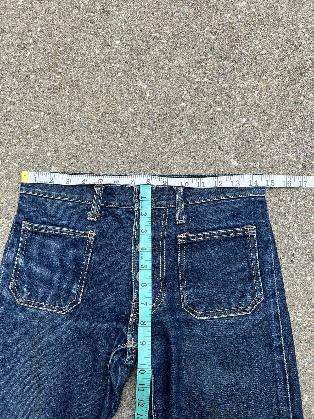 Vintage Super Flare Vintage 80s Edwin Japan Knee Patch Denim Jeans Size US 28 / EU 44 - 2 Thumbnail