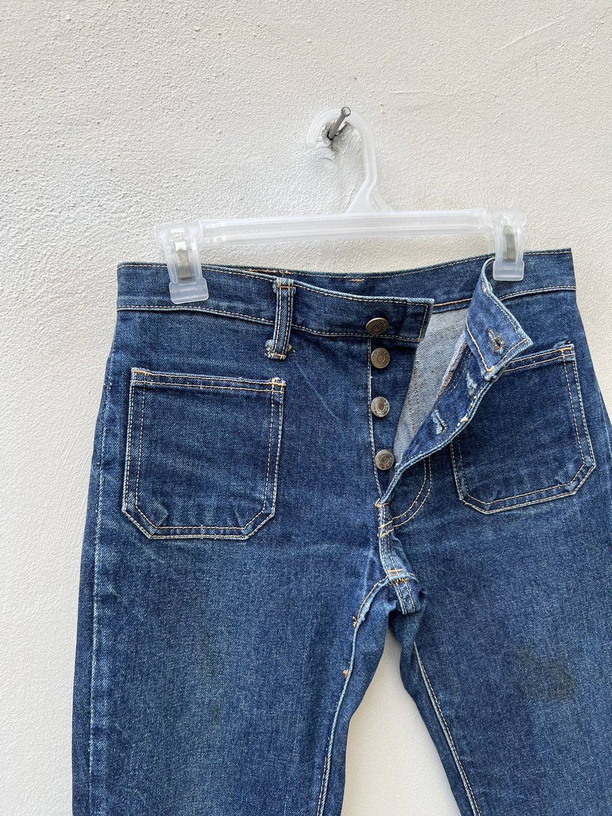 Vintage Super Flare Vintage 80s Edwin Japan Knee Patch Denim Jeans Size US 28 / EU 44 - 9 Thumbnail