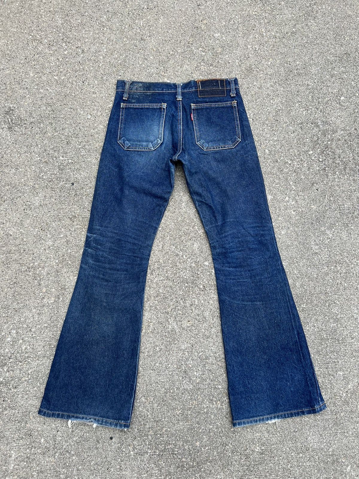 Vintage Super Flare Vintage 80s Edwin Japan Knee Patch Denim Jeans Size US 28 / EU 44 - 5 Thumbnail