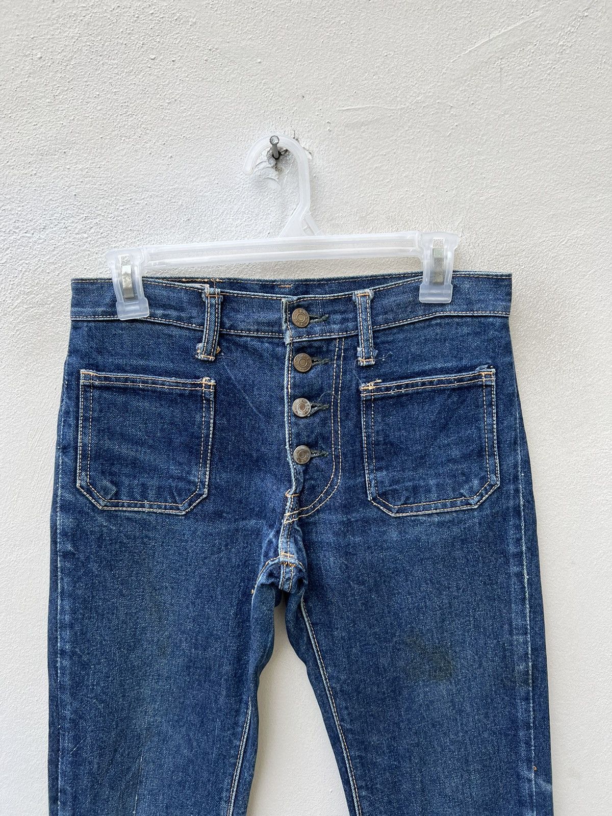 Vintage Super Flare Vintage 80s Edwin Japan Knee Patch Denim Jeans Size US 28 / EU 44 - 7 Thumbnail