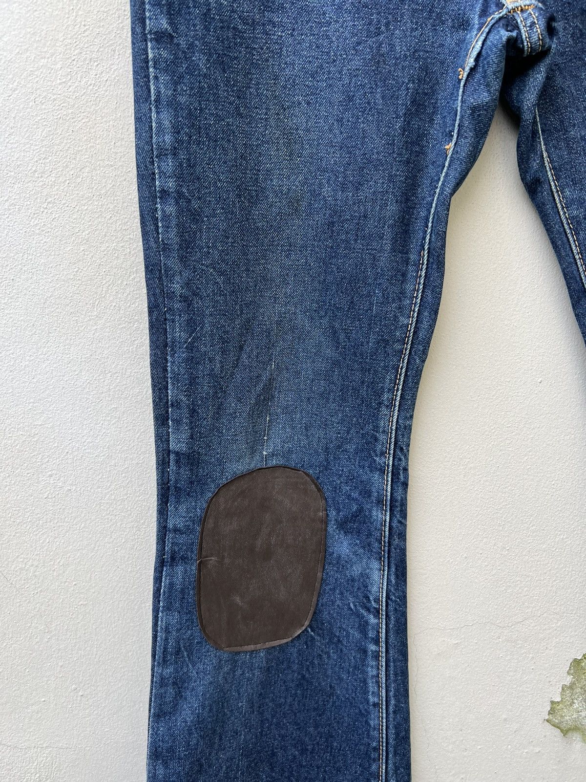 Vintage Super Flare Vintage 80s Edwin Japan Knee Patch Denim Jeans Size US 28 / EU 44 - 10 Thumbnail