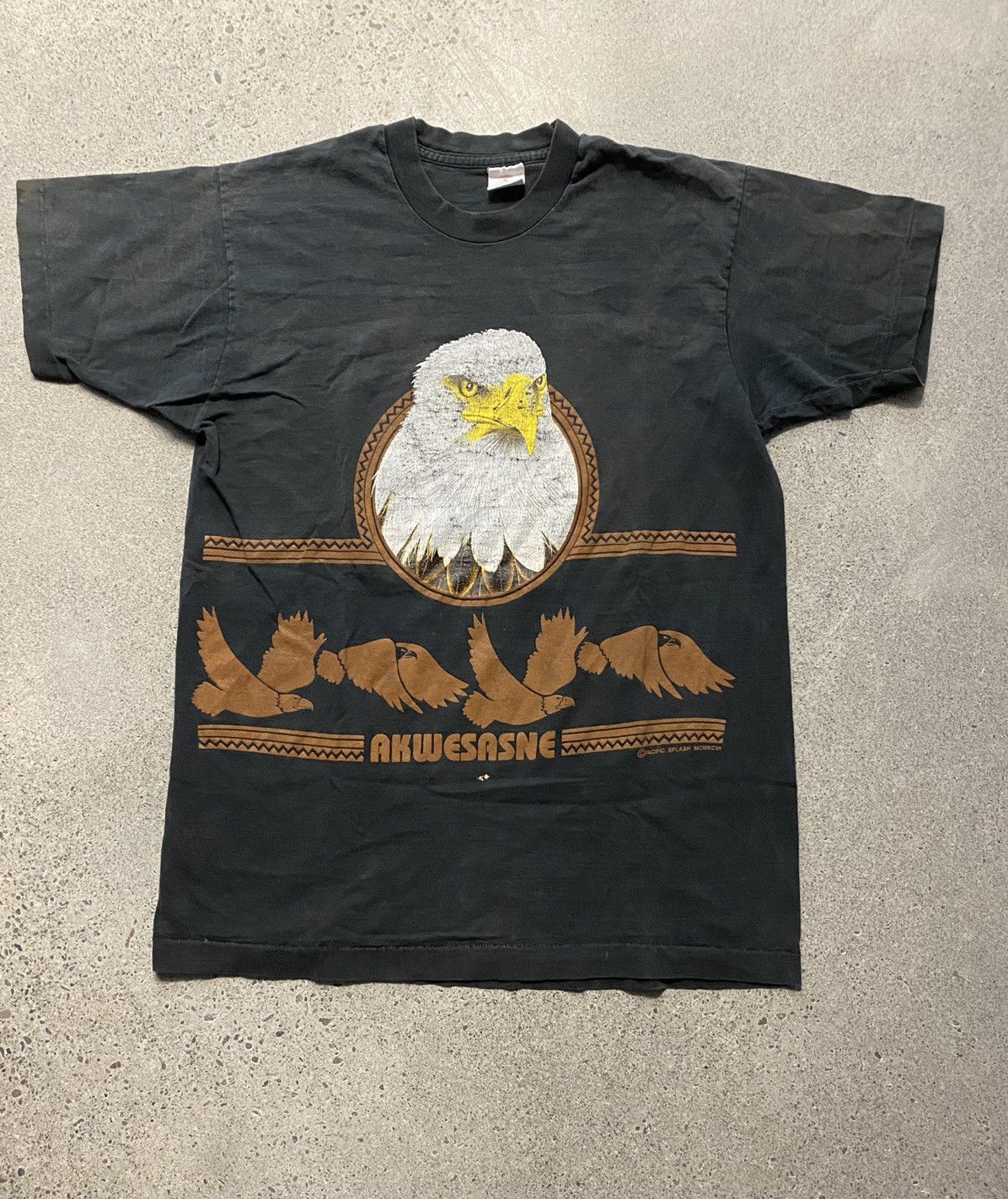 Vintage Vintage 90s Mohawk Native Eagle Single Stitch Tee Shirt 