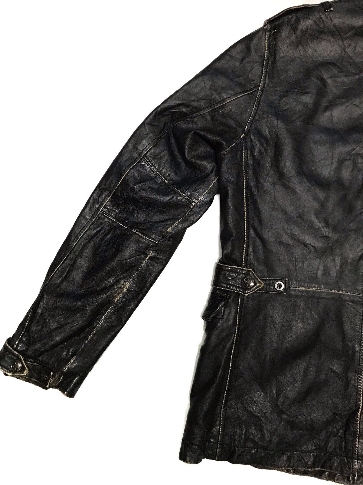 Avirex Varsity Leather Jacket Up Button