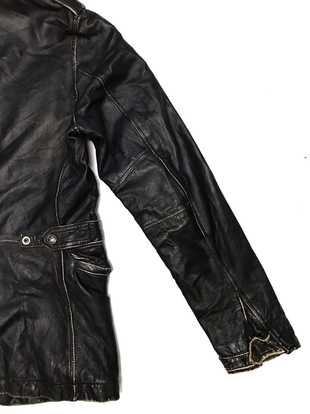 Avirex Varsity Leather Jacket Up Button