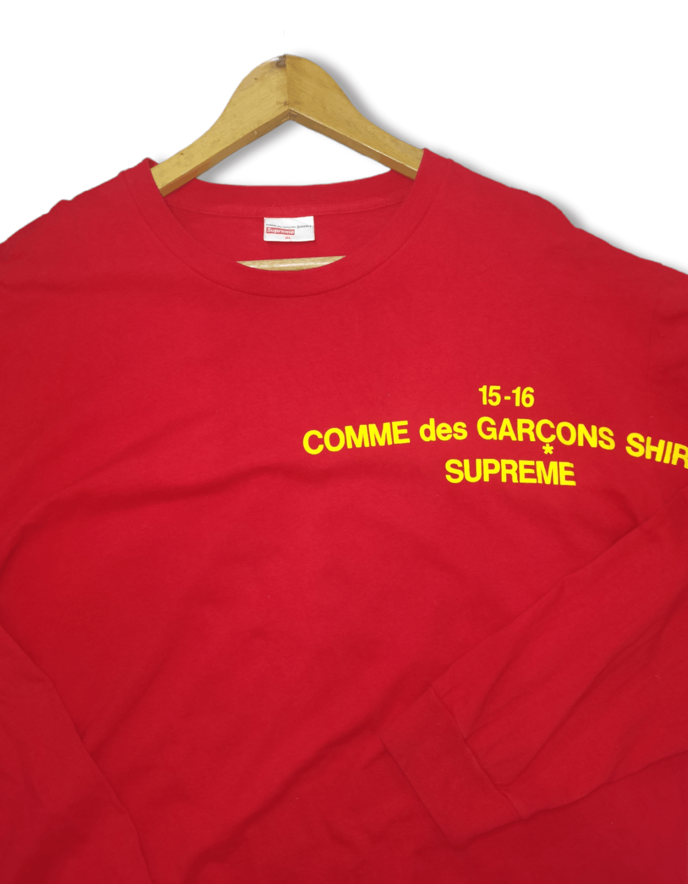 Supreme t shirt discount comme des garcons