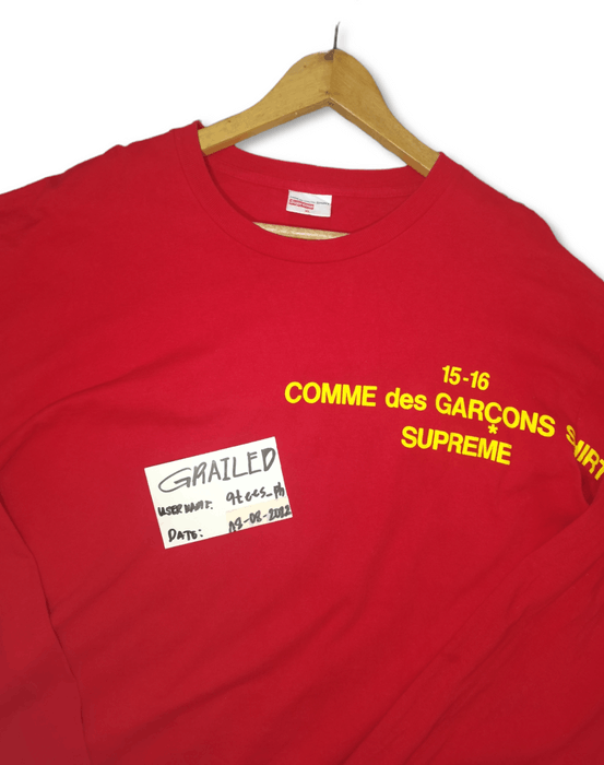 Supreme Comme Des Garcons x Supreme 15-16 Longsleeve T-shirt | Grailed