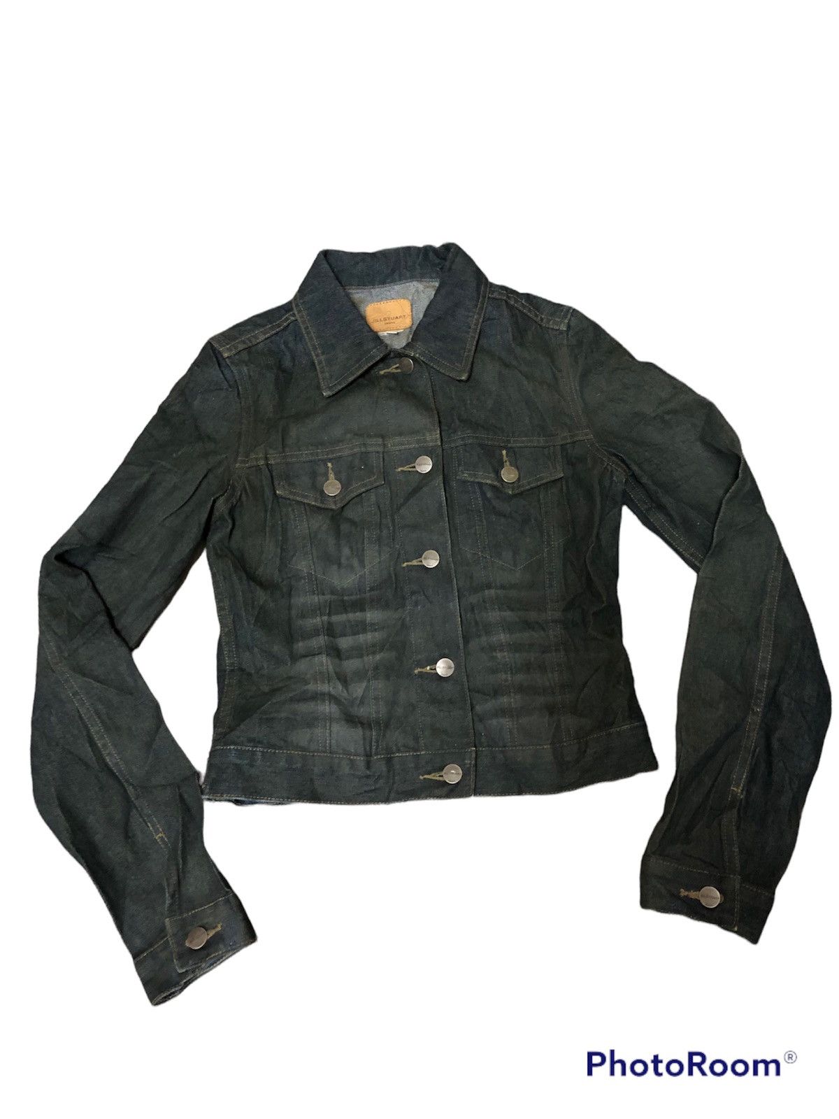 image of Italian Designers x Jil Stuart Jill Stuart Jeans Denim Jacket in Darkblue, Men's (Size Small)