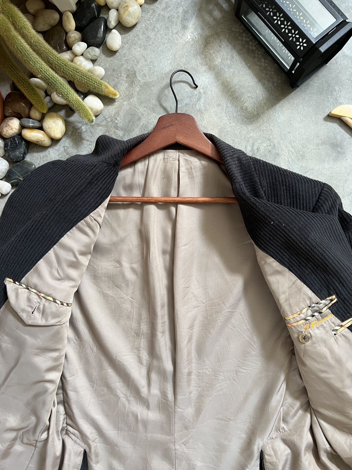 Burberry × Vintage Vintage 🏴‍☠️ Burberry Corduroy Blazer Coat Size 54R - 14 Thumbnail