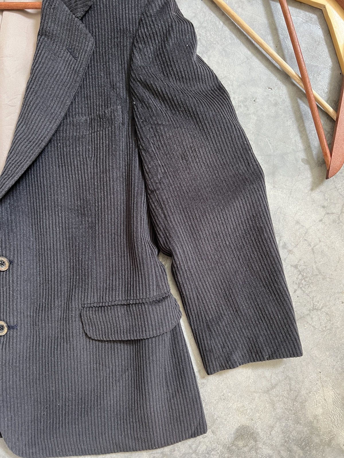 Burberry × Vintage Vintage 🏴‍☠️ Burberry Corduroy Blazer Coat Size 54R - 10 Thumbnail