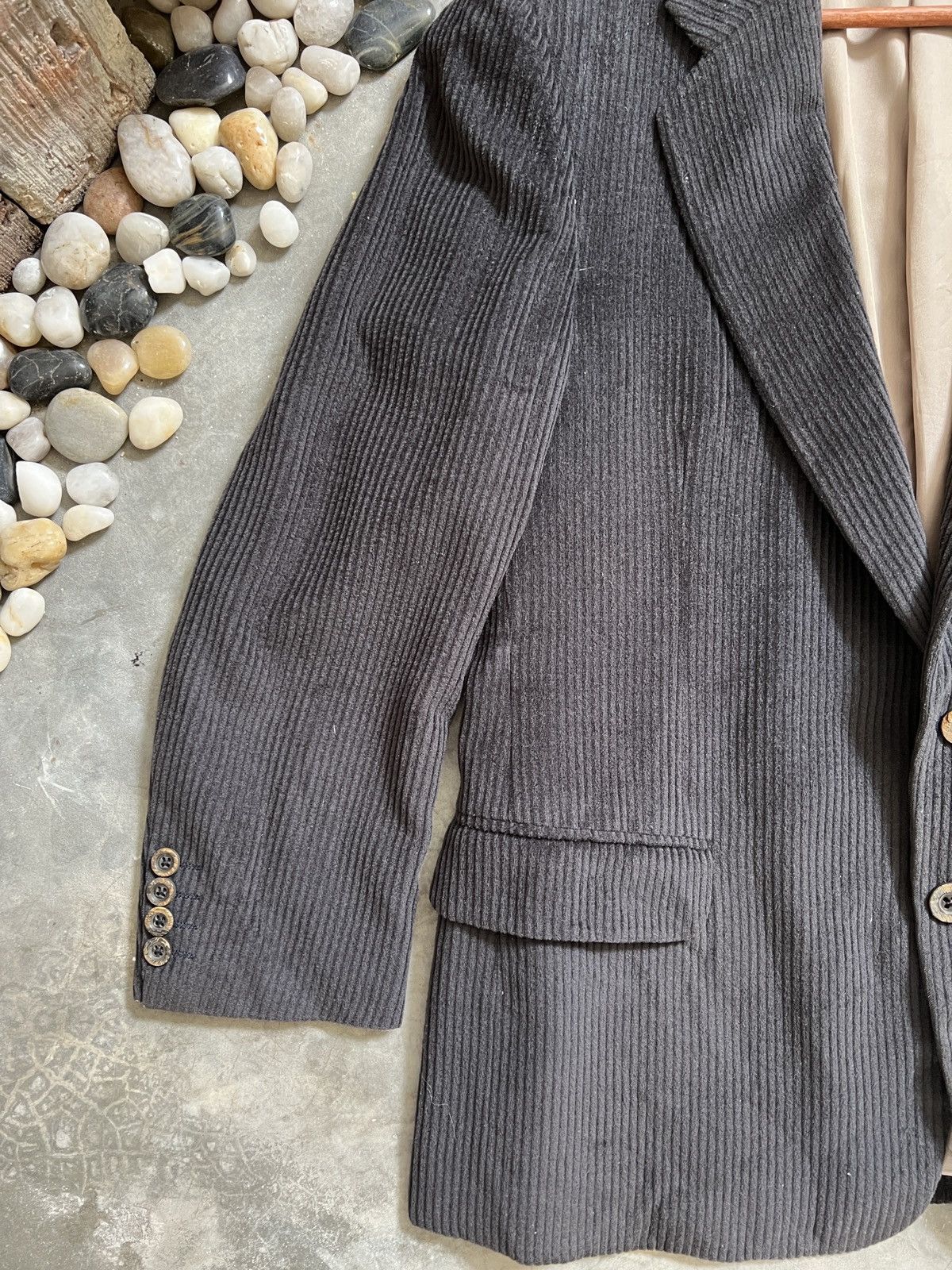 Burberry × Vintage Vintage 🏴‍☠️ Burberry Corduroy Blazer Coat Size 54R - 9 Thumbnail