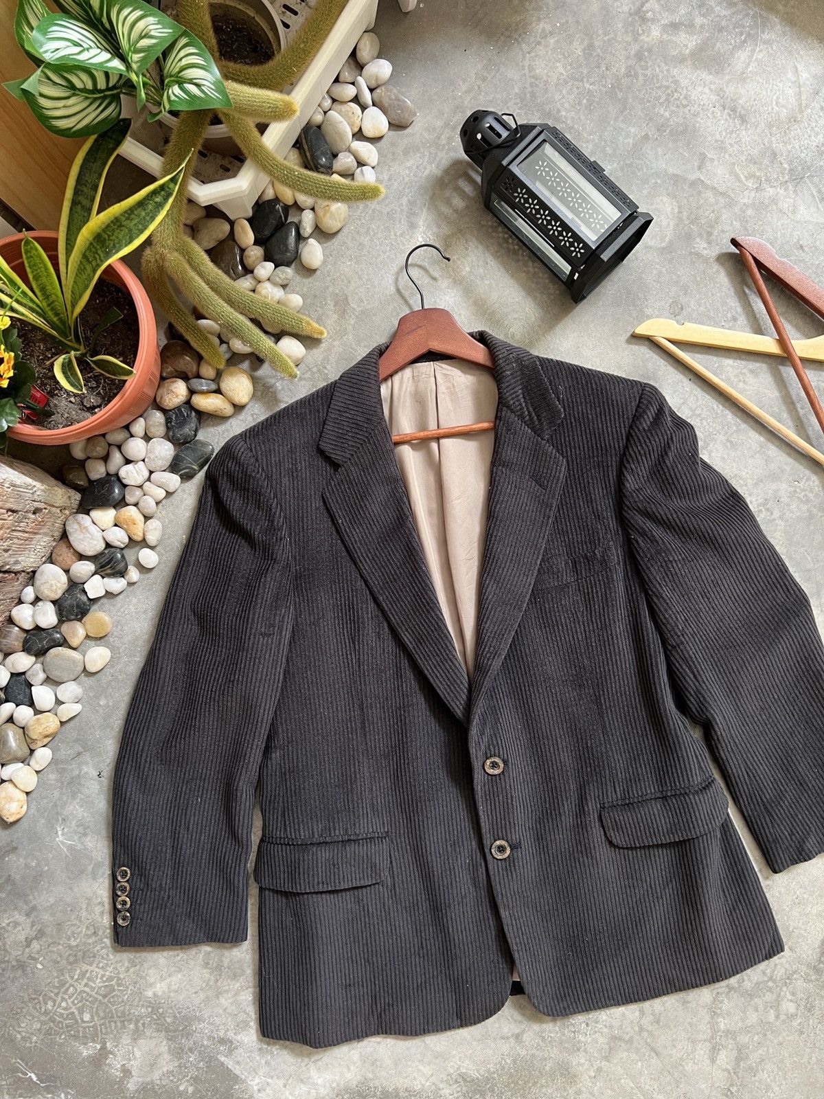 Burberry × Vintage Vintage 🏴‍☠️ Burberry Corduroy Blazer Coat Size 54R - 3 Thumbnail
