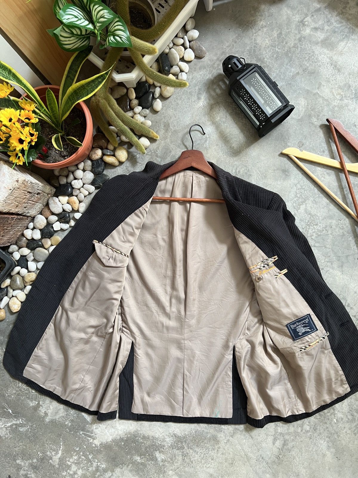 Burberry × Vintage Vintage 🏴‍☠️ Burberry Corduroy Blazer Coat Size 54R - 13 Thumbnail