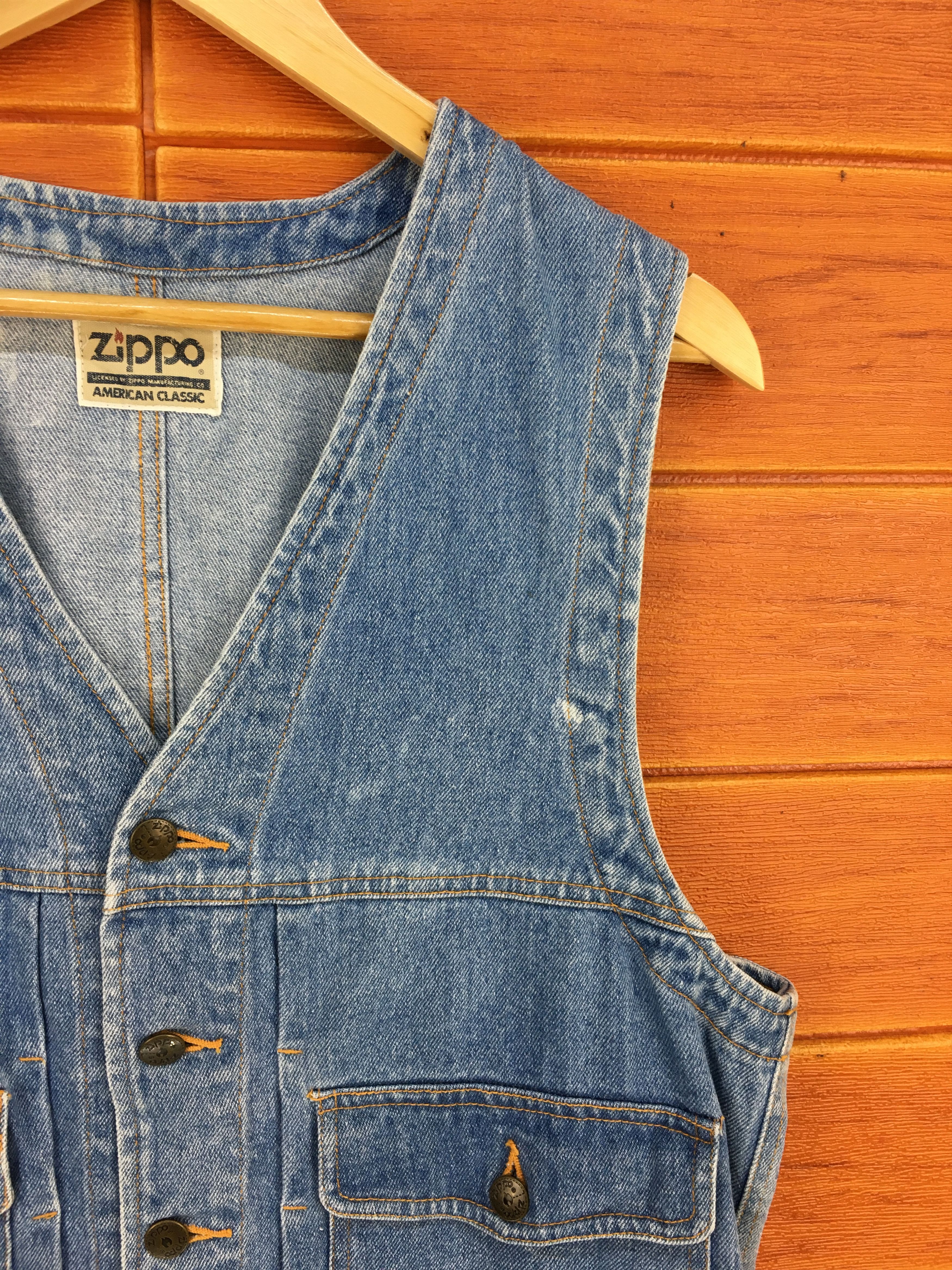 Japanese Brand × Vintage ZIPPO Denim Multi Pocket Vest Size US M / EU 48-50 / 2 - 3 Thumbnail