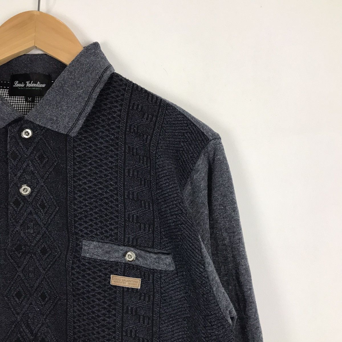 Other Louis Valentino Collar Half Button Sweatshirt Size US M / EU 48-50 / 2 - 4 Thumbnail