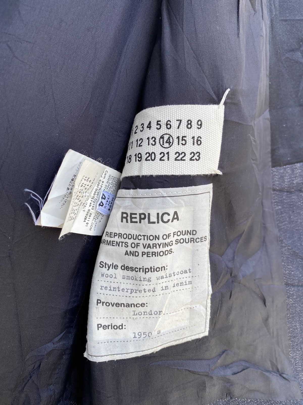 Maison Margiela MARGIELA WOOL SMOKING WAISTCOAT REINTERPRETED IN DENIM Size 38R - 4 Thumbnail