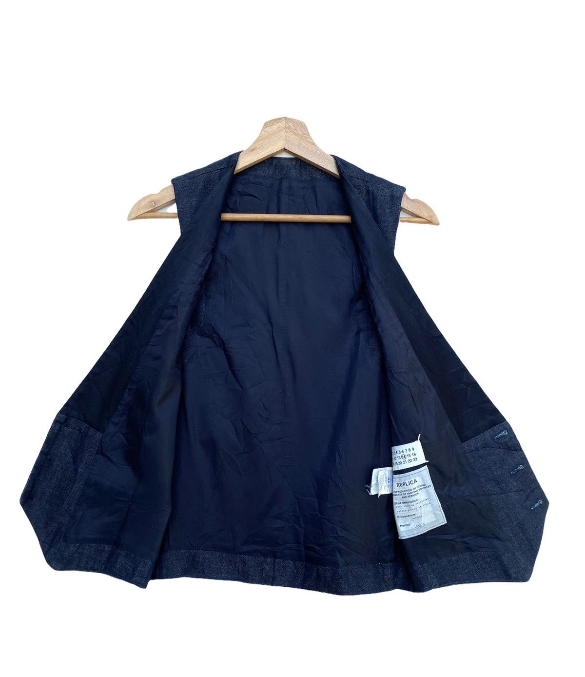Maison Margiela MARGIELA WOOL SMOKING WAISTCOAT REINTERPRETED IN DENIM Size 38R - 3 Thumbnail