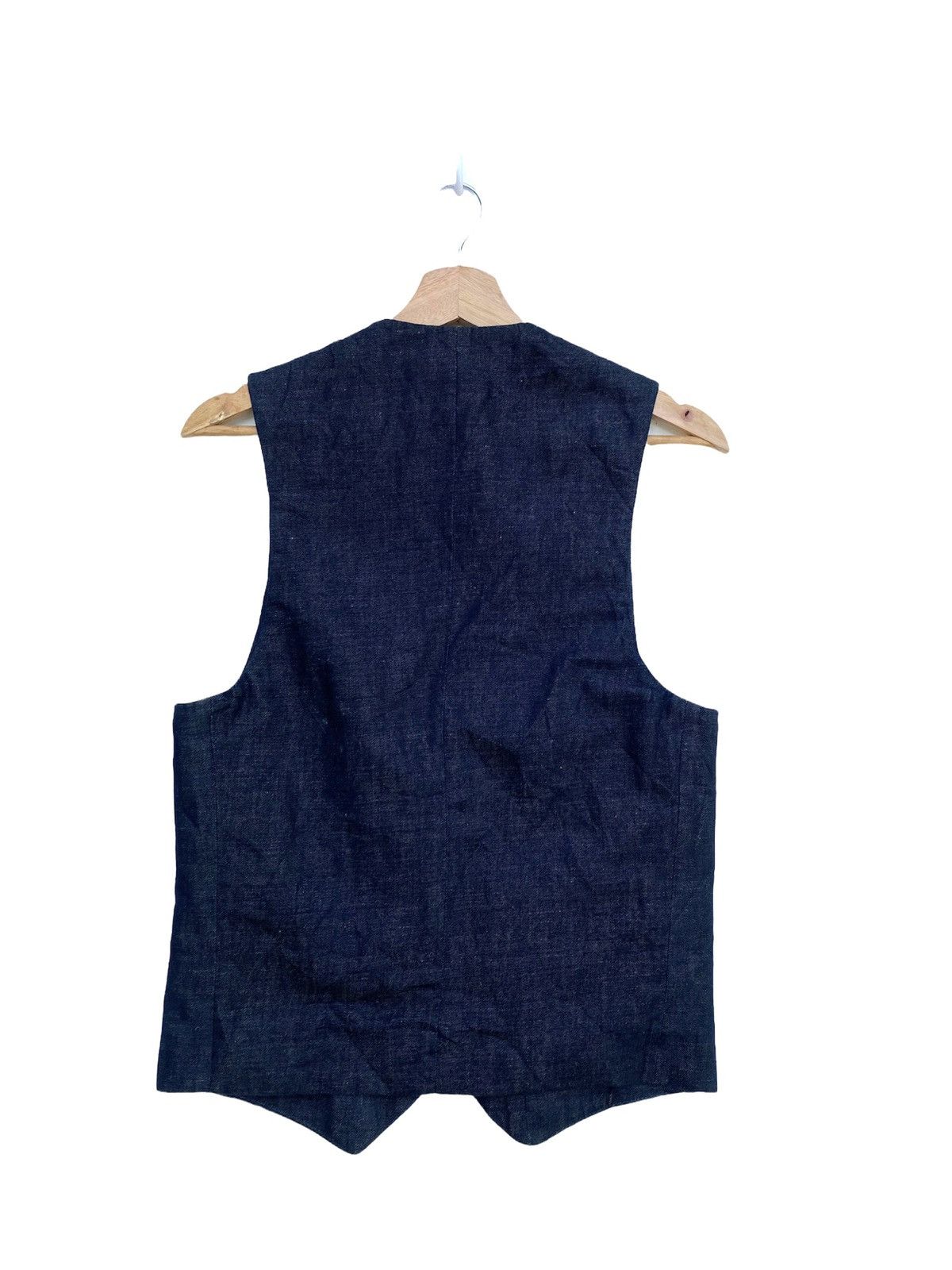 Maison Margiela MARGIELA WOOL SMOKING WAISTCOAT REINTERPRETED IN DENIM Size 38R - 2 Thumbnail
