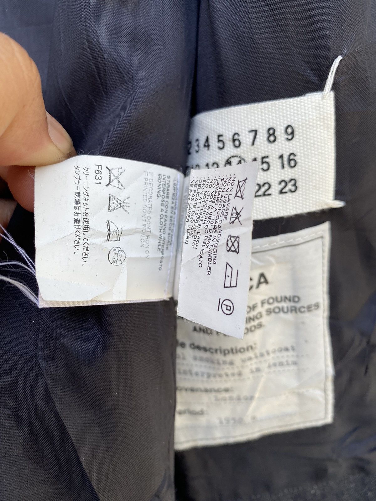 Maison Margiela MARGIELA WOOL SMOKING WAISTCOAT REINTERPRETED IN DENIM Size 38R - 6 Thumbnail
