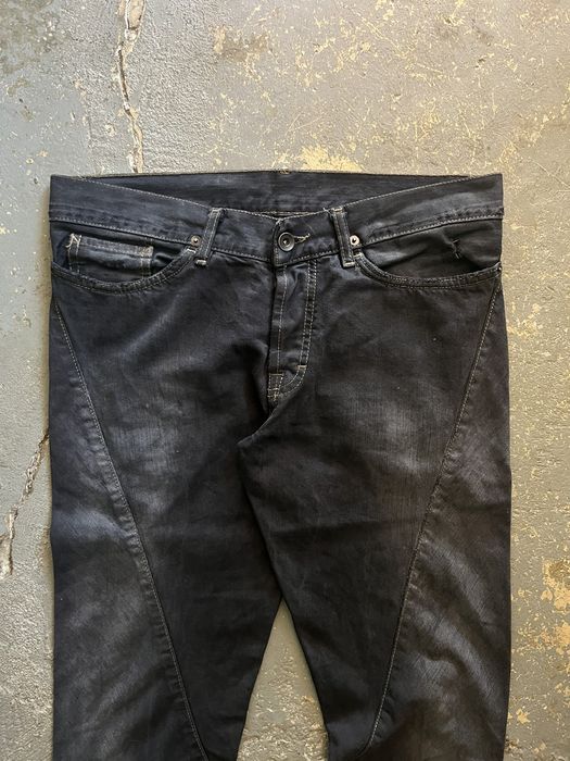 Rick Owens FW06 “Dustulator” Mud Wash Spiral Cut Flared Jeans | Grailed