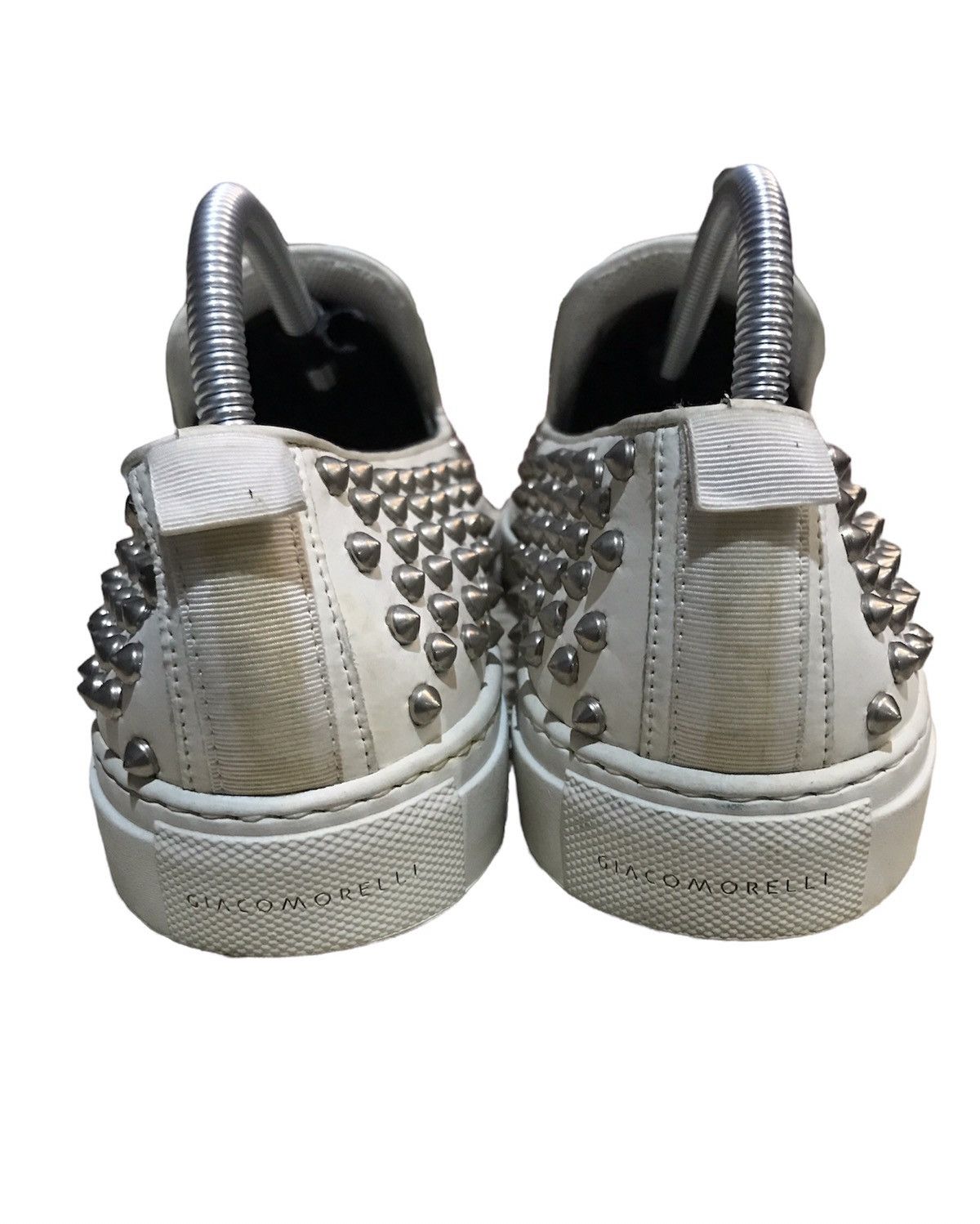 Giacometti GIACOMORELLI WHITE LEATHER SLIP ON SNEAKERS Size US 6 / EU 39 - 5 Thumbnail