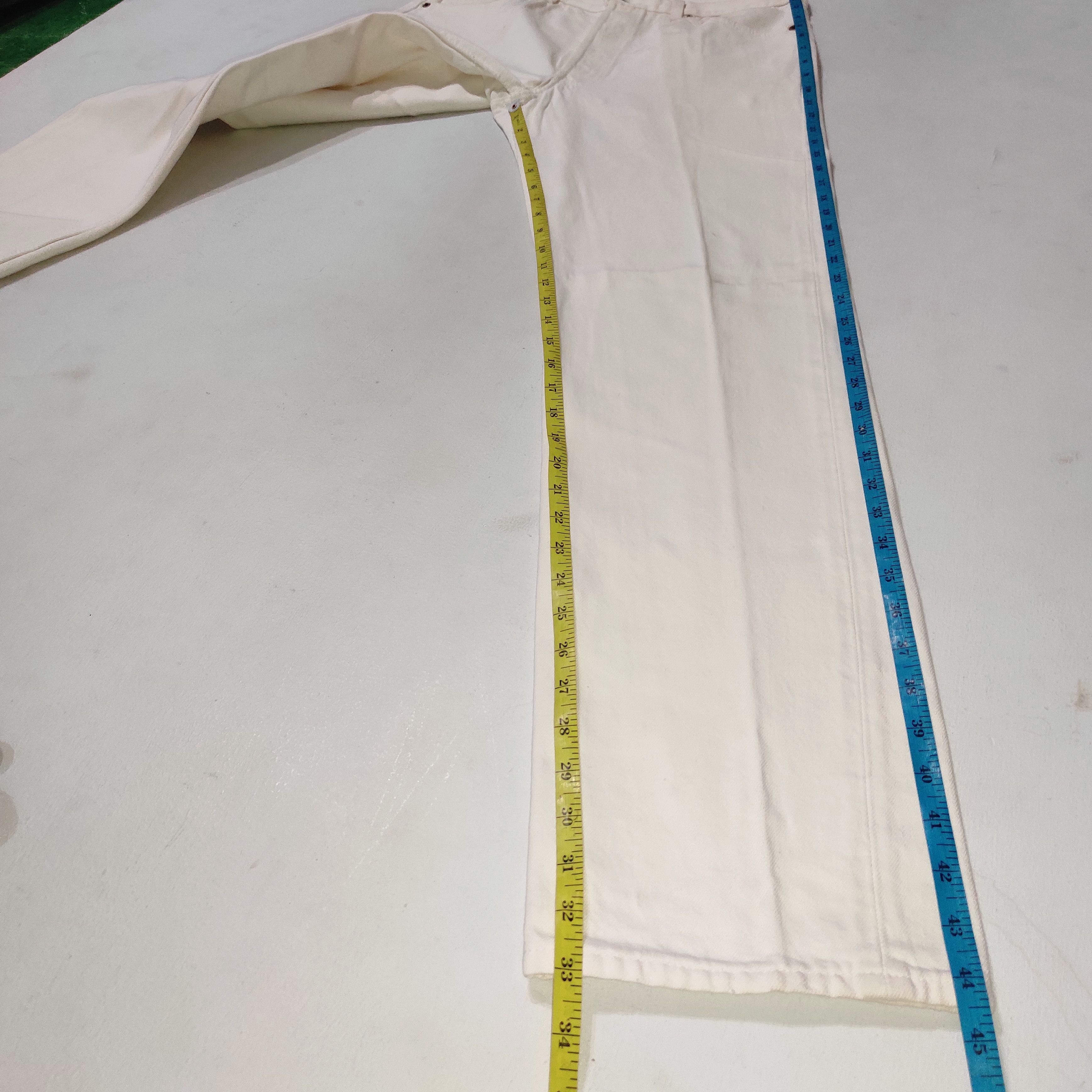 Levi's Vintage Levis 501 White Denim Jeans Made in USA Size US 32 / EU 48 - 21 Thumbnail