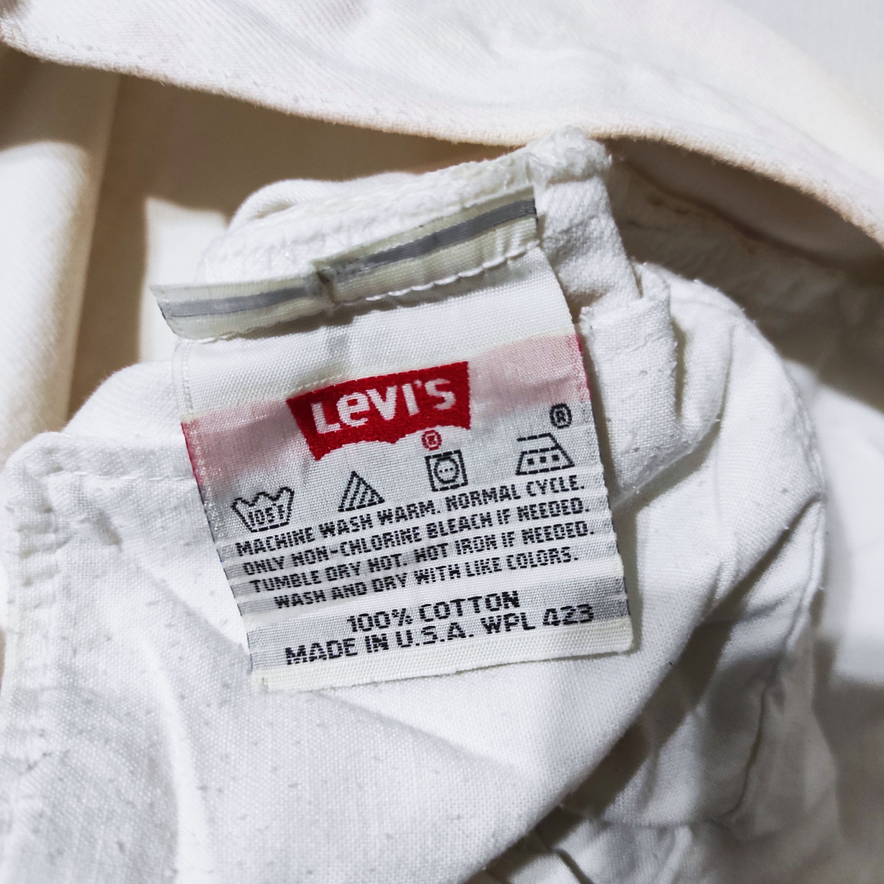 Levi's Vintage Levis 501 White Denim Jeans Made in USA Size US 32 / EU 48 - 10 Thumbnail