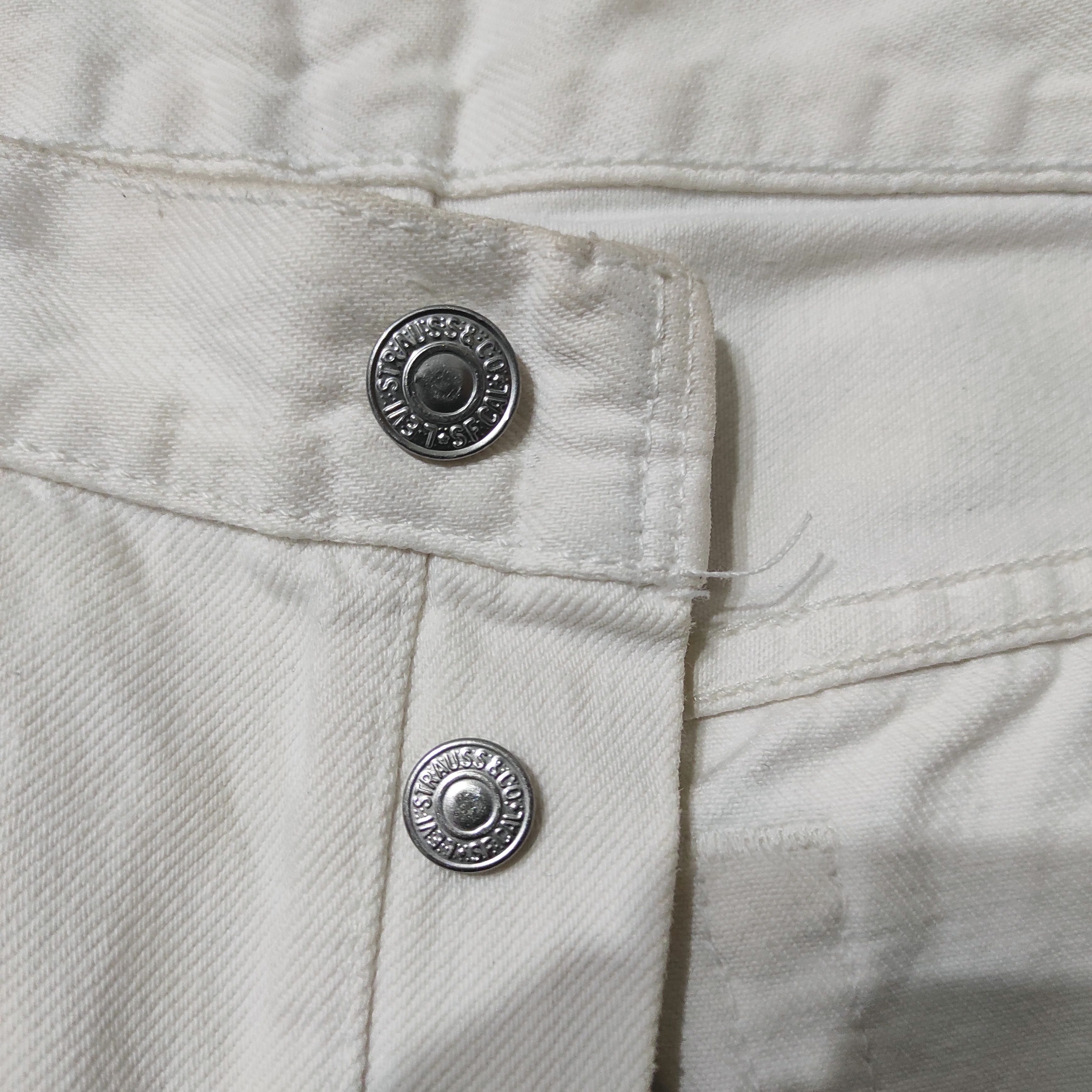 Levi's Vintage Levis 501 White Denim Jeans Made in USA Size US 32 / EU 48 - 8 Thumbnail