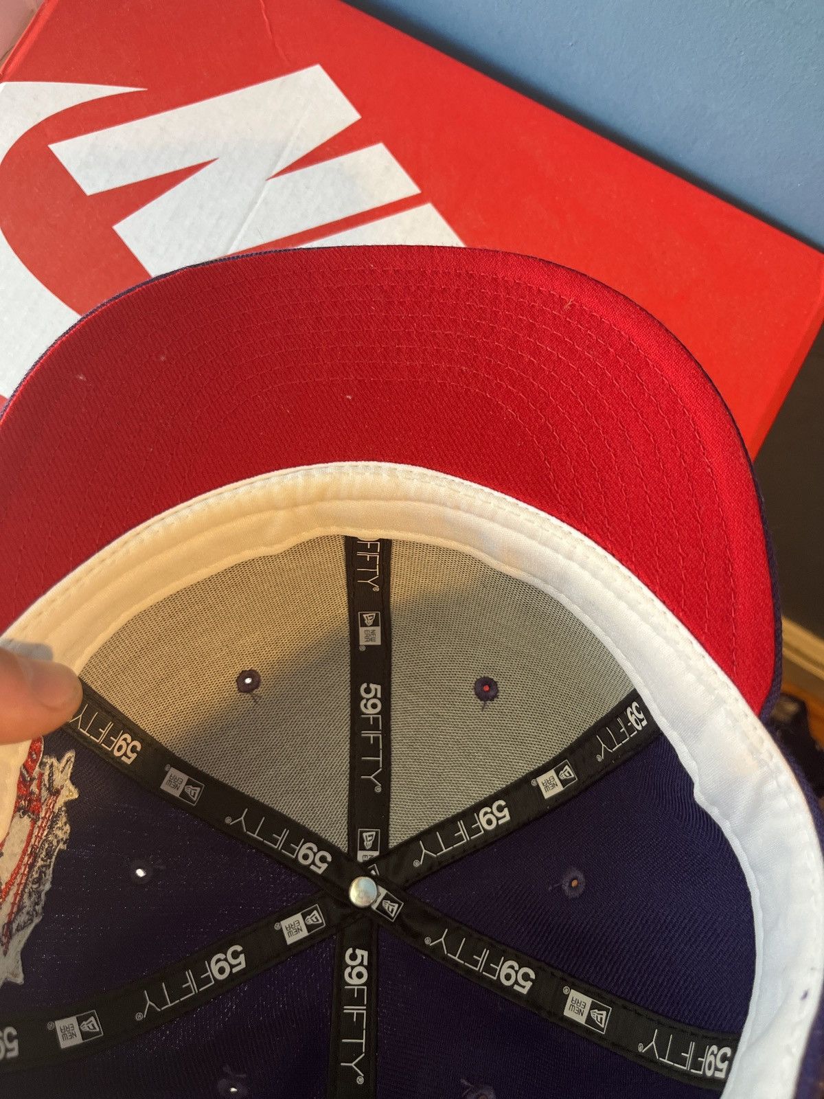 New Era 7 1/8 Atlanta Braves Purple fitted Size ONE SIZE - 4 Thumbnail