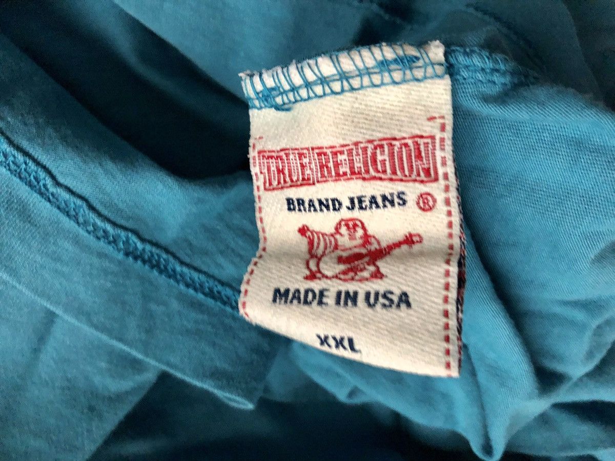 True Religion TRUE RELIGION 🇺🇸 AQUA BLUE 35 LOGO T SHIRT VINTAGE XXL VGC Size US XXL / EU 58 / 5 - 5 Thumbnail