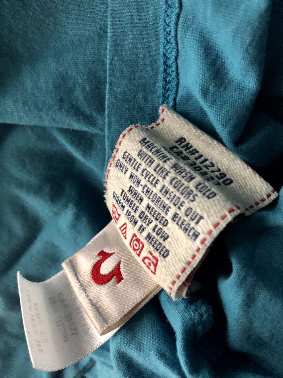 True Religion TRUE RELIGION 🇺🇸 AQUA BLUE 35 LOGO T SHIRT VINTAGE XXL VGC Size US XXL / EU 58 / 5 - 8 Thumbnail