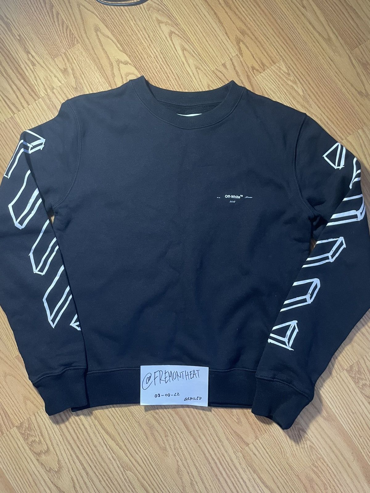 Off White Off White 3D Marker Logo Crewneck Sweater Grailed