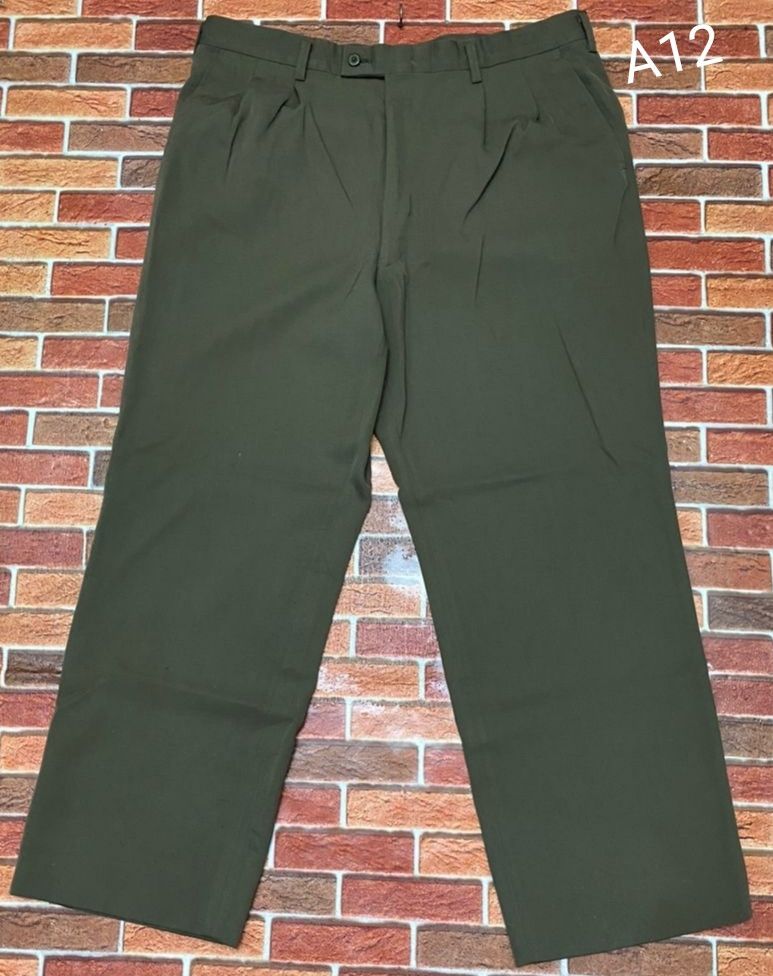 image of Balenciaga Paris Pants in Green, Men's (Size 36)