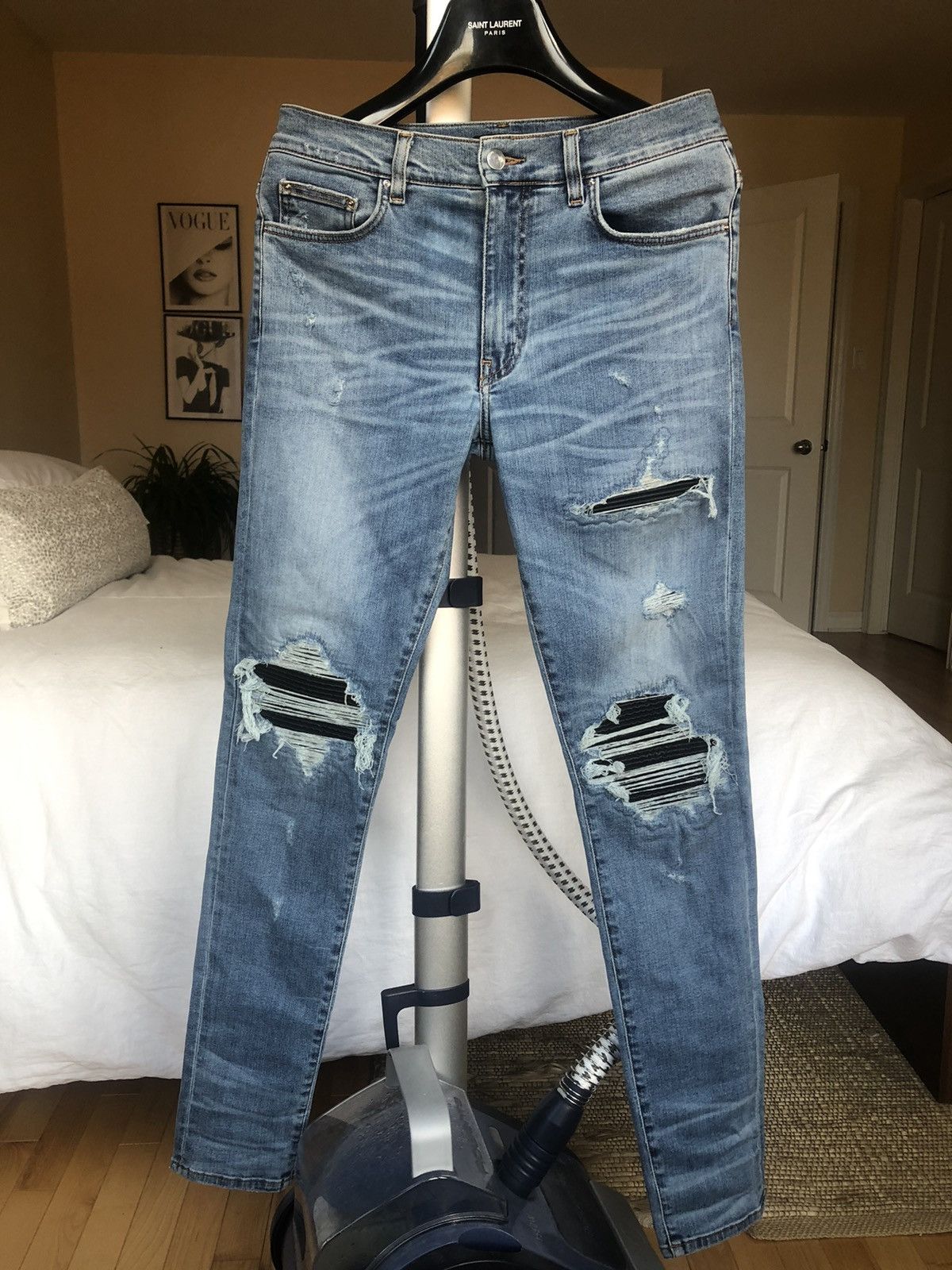 Amiri Amiri Rosebowl MX1 blue patch denim size 32 | Grailed