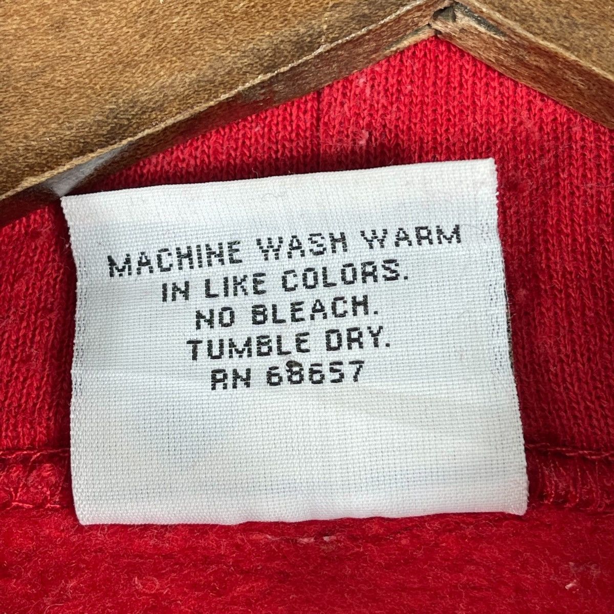 Vintage Wisconsin Hoodie Sweater Red Made in USA Pullover