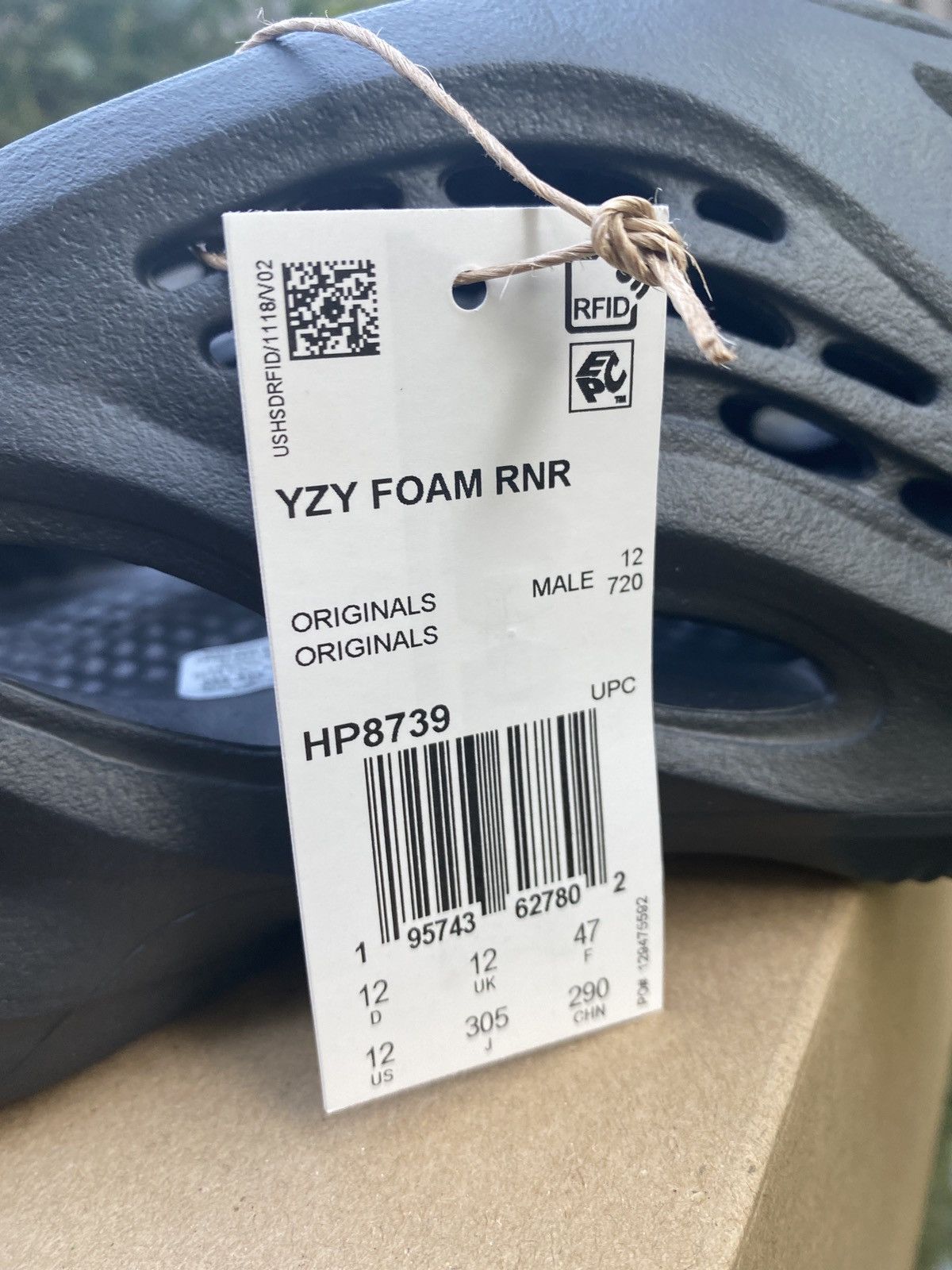 Adidas Adidas Yeezy Foam Runner ‘RNR’ “Oynx” 2022 Size US 12 / EU 45 - 7 Thumbnail