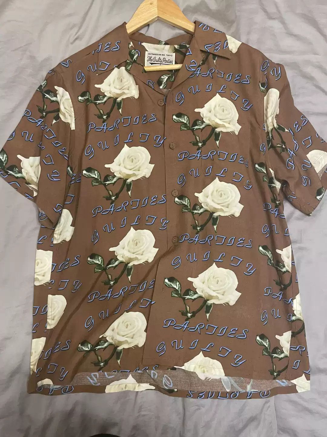 wacko maria rose hawaiian shirt