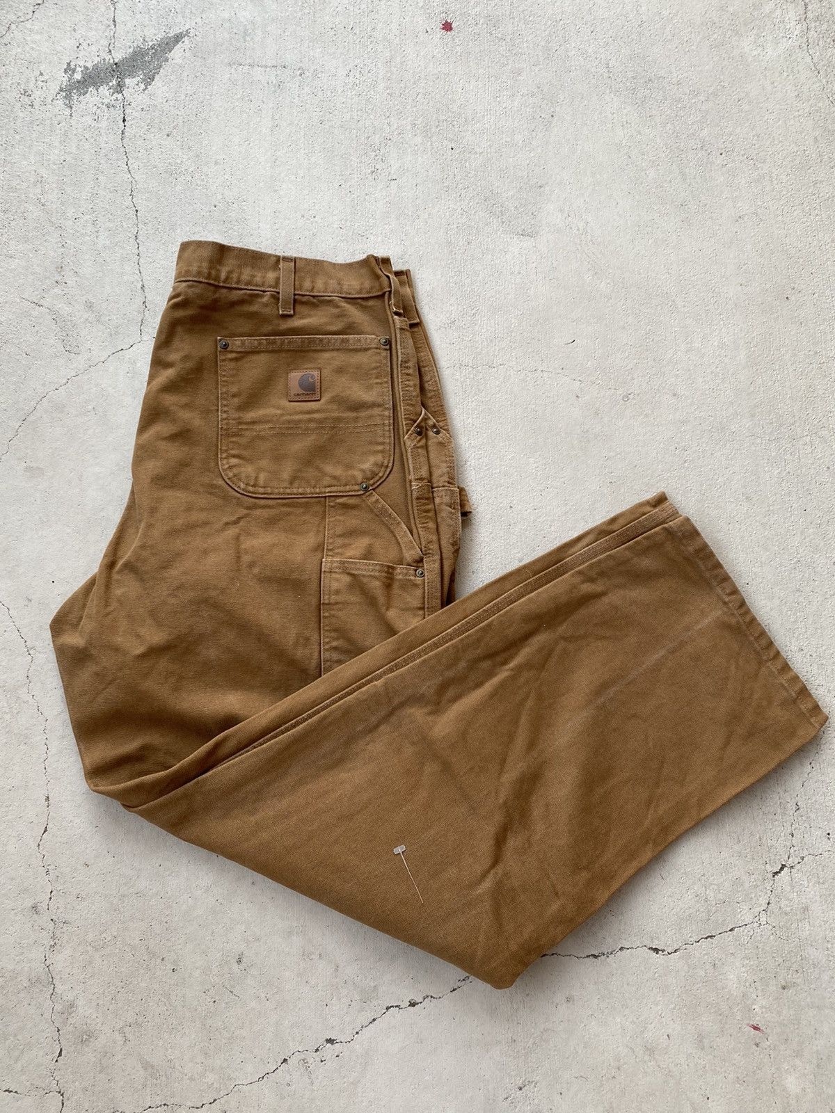 Carhartt × Vintage Vintage 90's Tan Carhartt Double Knee Pants Size 38x34 Size US 38 / EU 54 - 1 Thumbnail