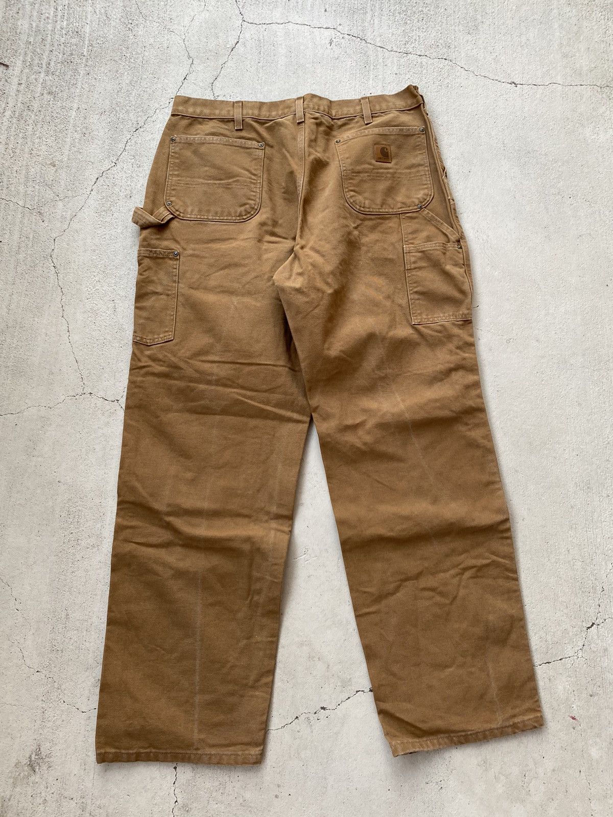 Carhartt × Vintage Vintage 90's Tan Carhartt Double Knee Pants Size 38x34 Size US 38 / EU 54 - 3 Thumbnail