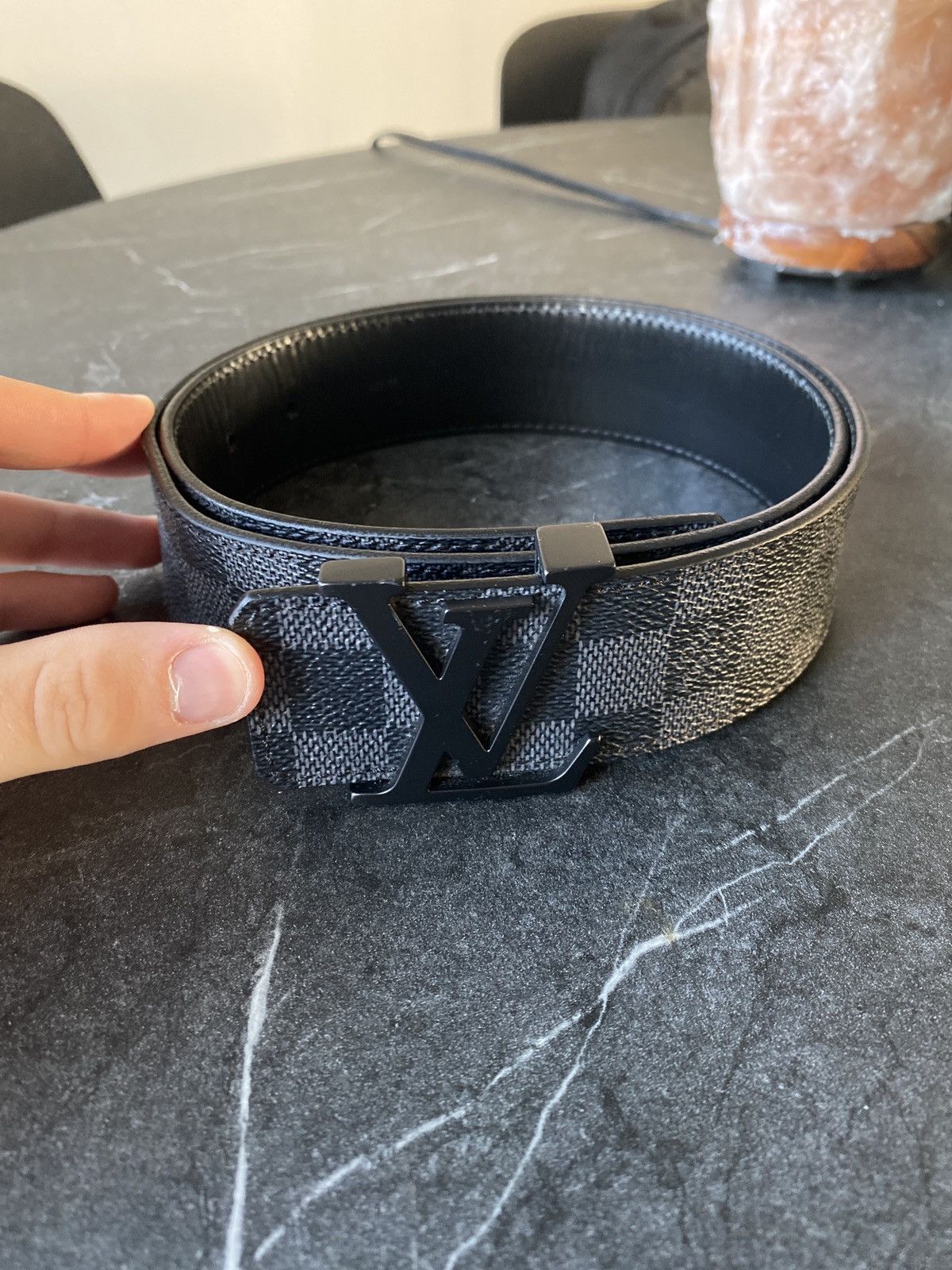 louis vuitton brown damier belt
