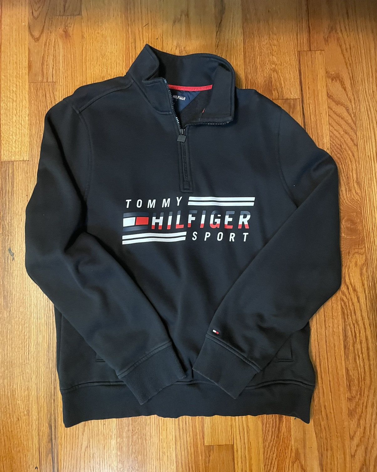 Designer × Tommy Hilfiger × Vintage Tommy Hilfiger Sport Half Zip Up Size US L / EU 52-54 / 3 - 1 Thumbnail