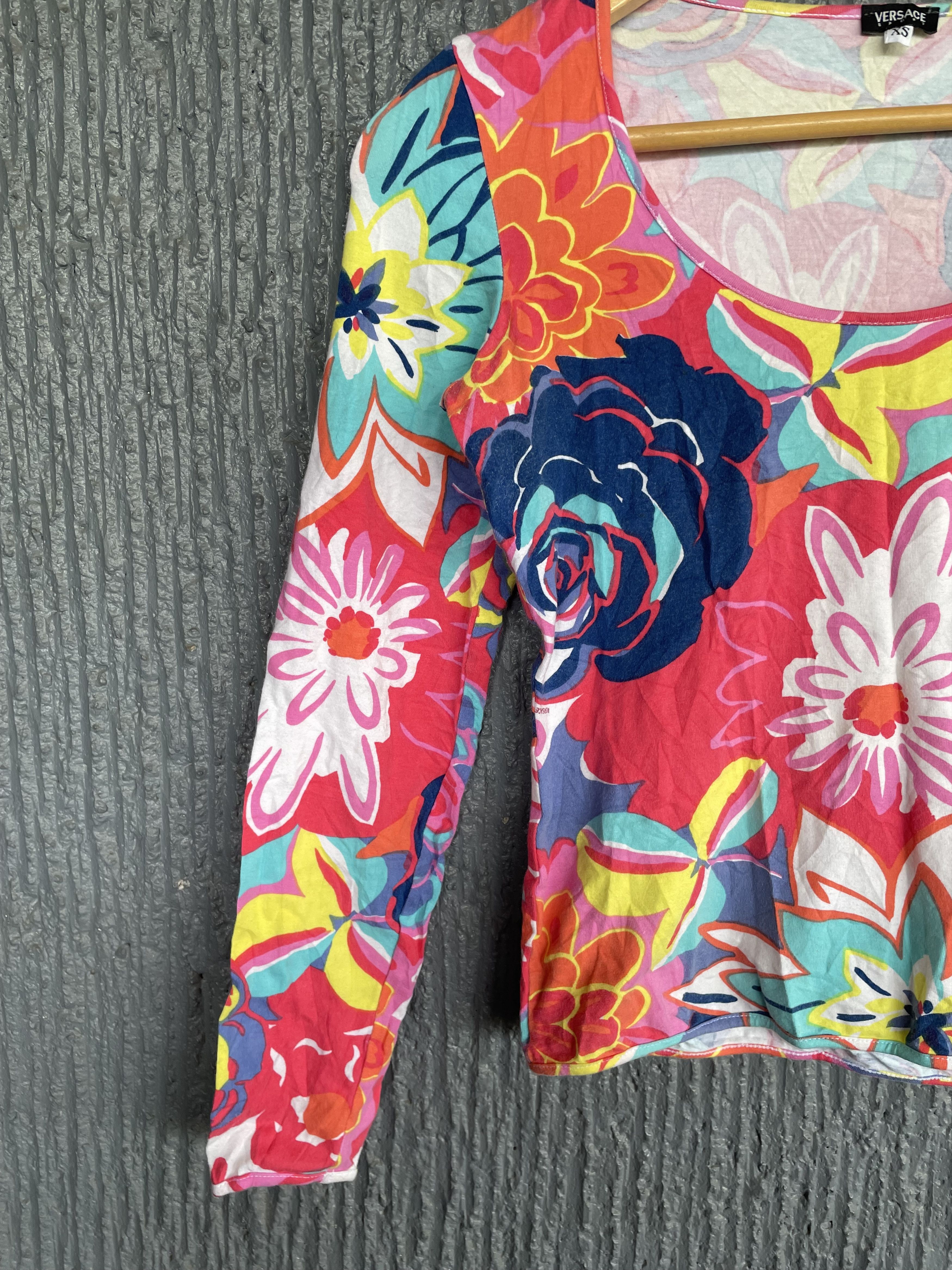 Versace Vintage Flower prints LS Top Size XS / US 0-2 / IT 36-38 - 3 Thumbnail