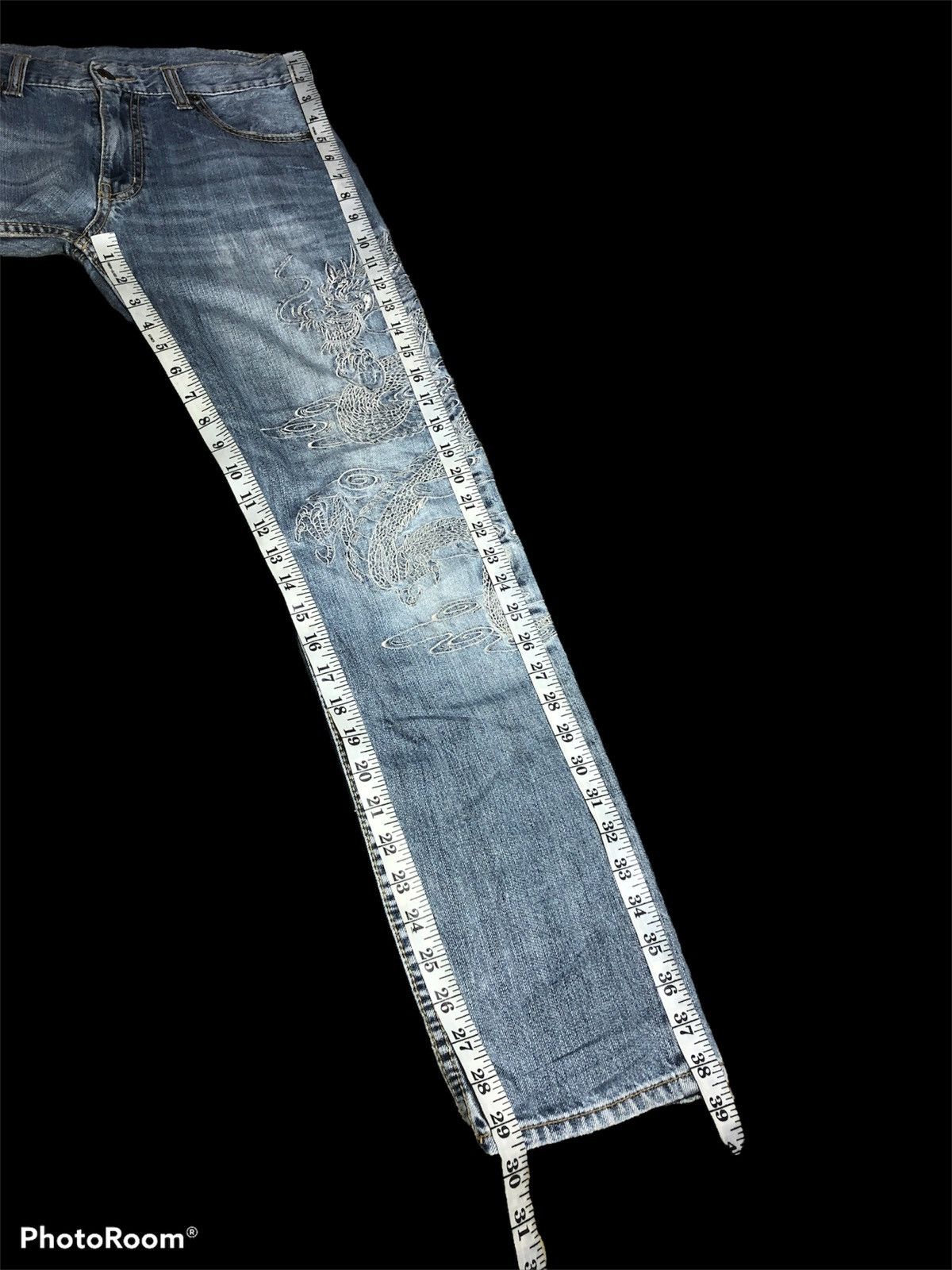 Japanese Brand DRAGON EMBROIDERY DENIM Size US 29 - 9 Thumbnail