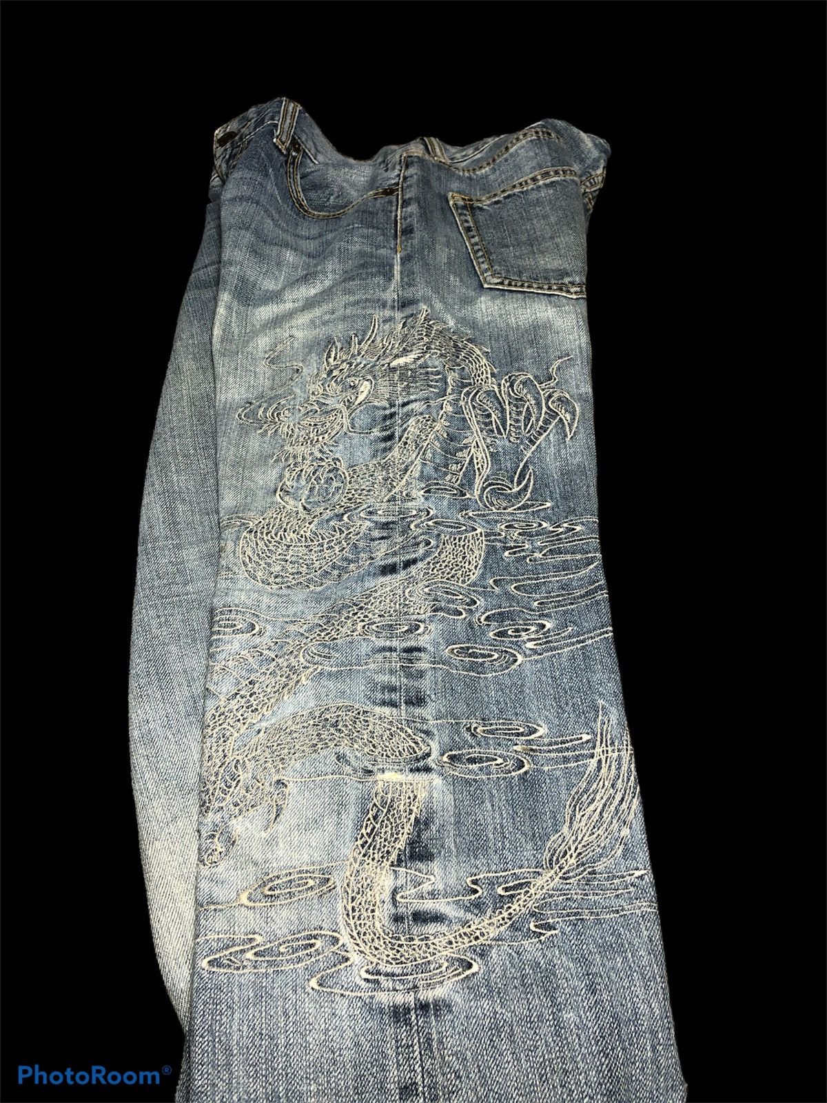 Japanese Brand DRAGON EMBROIDERY DENIM Size US 29 - 5 Thumbnail
