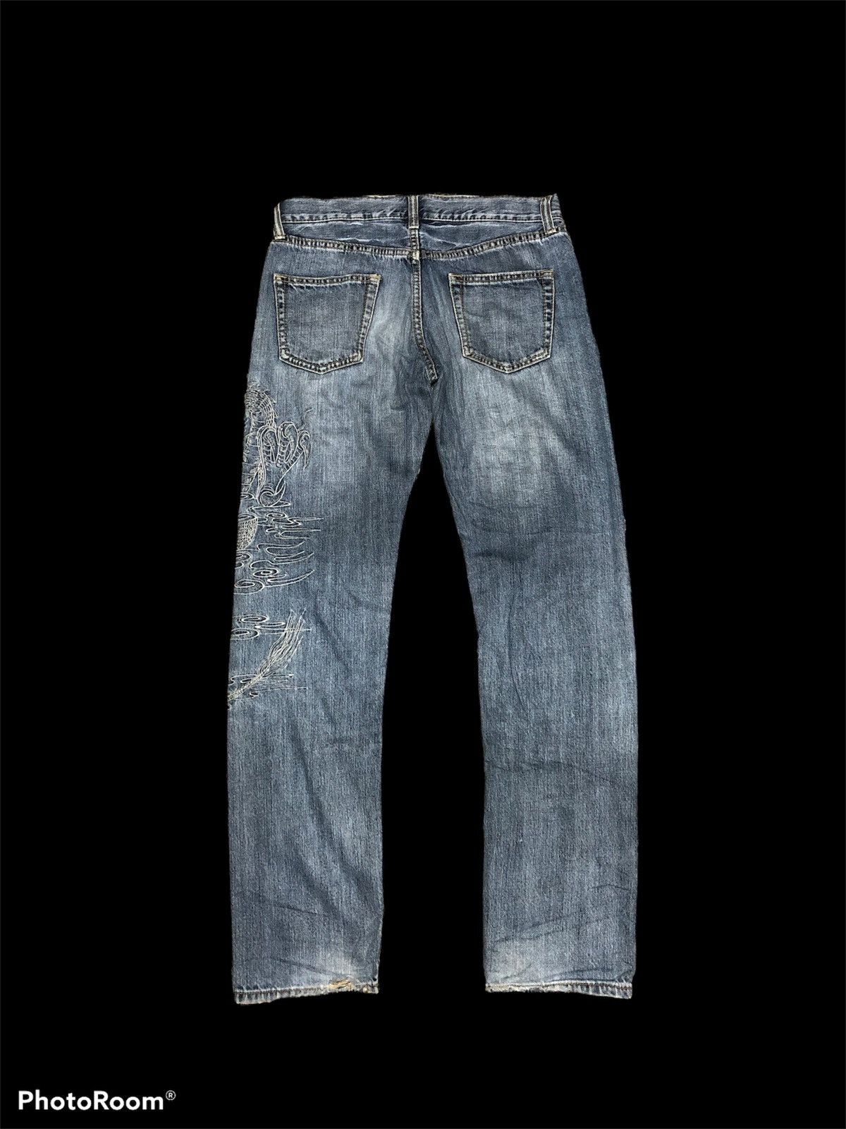 Japanese Brand DRAGON EMBROIDERY DENIM Size US 29 - 2 Thumbnail