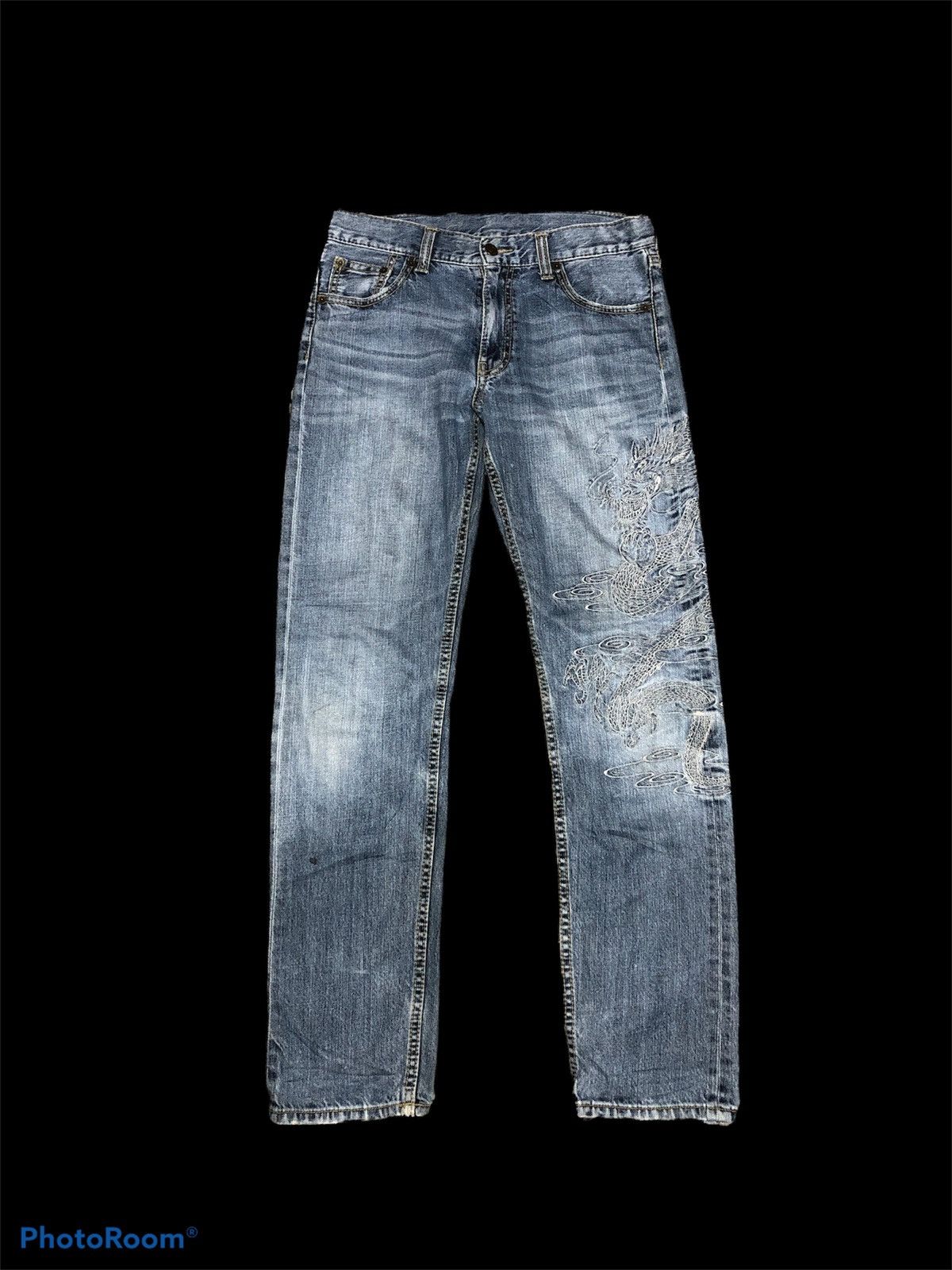 Japanese Brand DRAGON EMBROIDERY DENIM Size US 29 - 1 Thumbnail