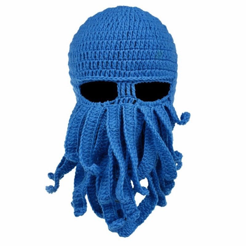 Other Rare 🔥 Sick 🔥 Octopus Knitted Hat Long Beard Balaclava Size ONE SIZE - 2 Thumbnail