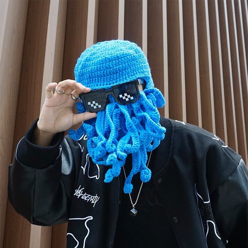 Other Rare 🔥 Sick 🔥 Octopus Knitted Hat Long Beard Balaclava Size ONE SIZE - 1 Thumbnail