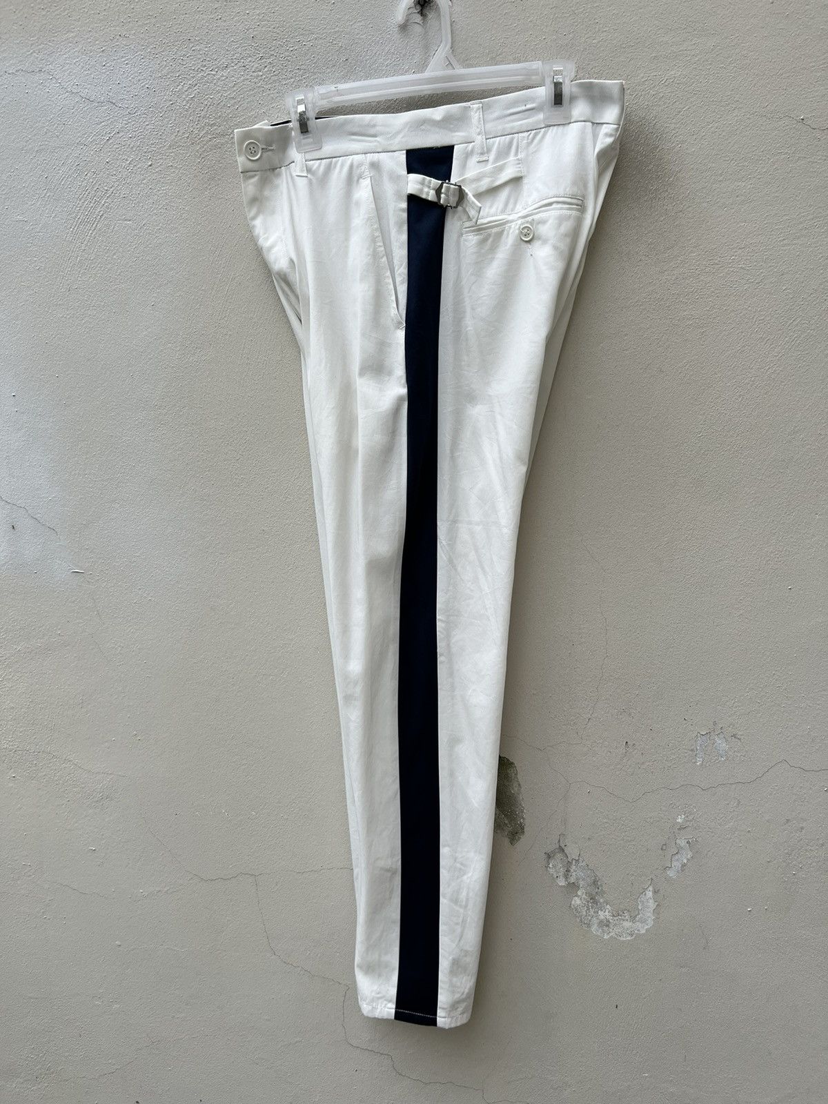 CABANE de ZUCCa × Issey Miyake Cabane de Zucca Japan Side Striped White Trouser Pant Size US 32 / EU 48 - 11 Thumbnail